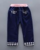 【12M-5Y】Kids Clothes Fashion Plaid spliced Sweatshirt Pants Set (SHOES NOT INCLUDE)- 3483