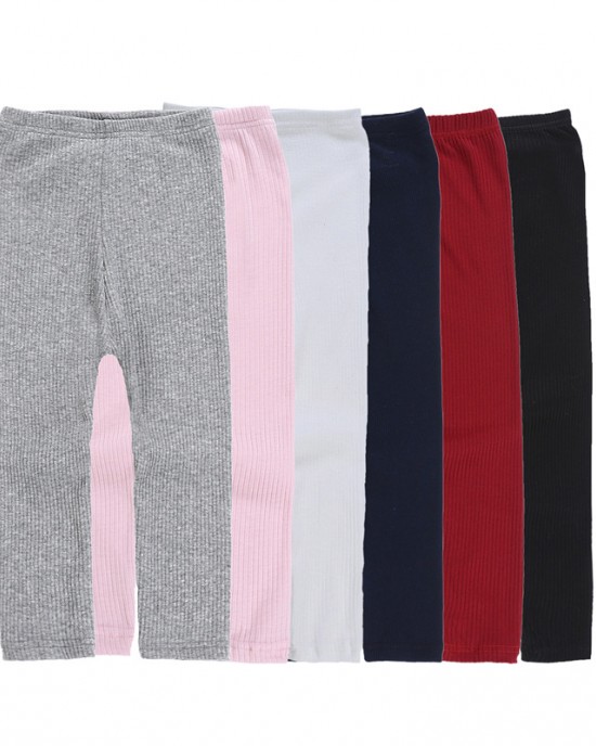 【18M-7Y】Girls Fashion Cotton Knit Leggings