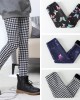 【2Y-13Y】Girls Casual Butterfly & Houndstooth & Flowers Fleece Leggings