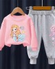 【18M-11Y】2-piece Girls Cute Mermaid Print Sweatshirt And Pants Set - 34287