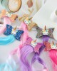 Girls Cute Unicorn Hair Clips Gradient Color Wig