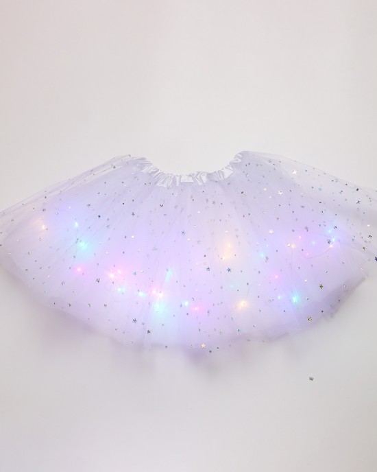 【18M-7Y】Girl LED Glowing Mesh Skirt