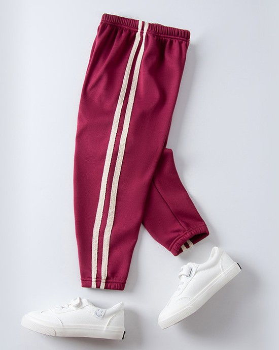 【2Y-13Y】Boys And Girls Fashion Casual Webbing Fleece Pants