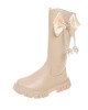 Girls Fashion Sweet Bow Decoration PU Boots