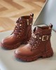 Girls Fashion Pearl Martin Boots PU Short Boots