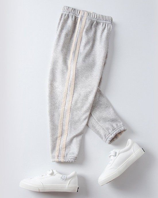 【2Y-13Y】Boys And Girls Fashion Casual Webbing Fleece Pants