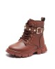 Girls Fashion Pearl Martin Boots PU Short Boots