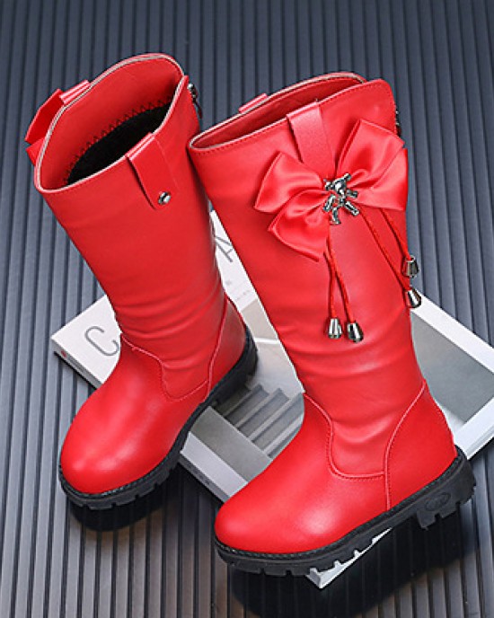 Girls Fashion Bow PU Boots