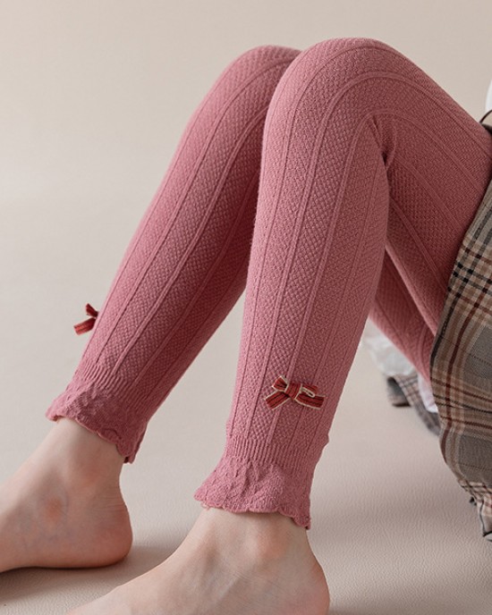 【1Y-11Y】Girls Fashion Bow Leggings