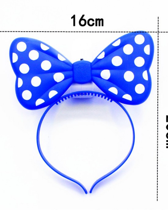 Girl Cute LED Luminous Bow Hair Band (Random Color)