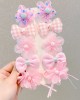 10-Piece Girls Sweet Flower And Bow Hairpin Set