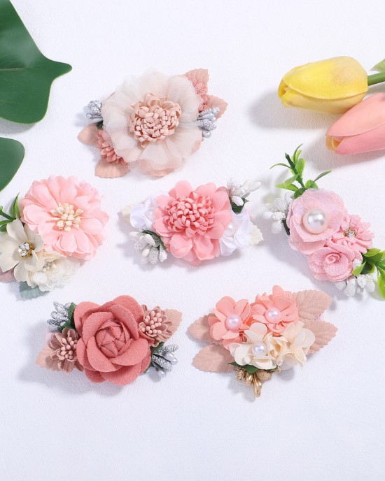 Girls Sweet Simulation Flower Pearl Hairpin