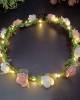 Girl Floral Colorful LED Light Up Wreath