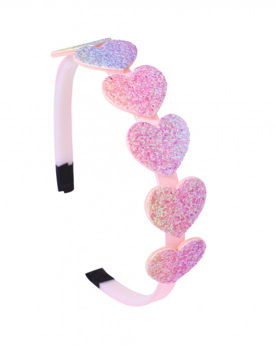 Girl Cute Love Heart Gradient Rainbow Headband