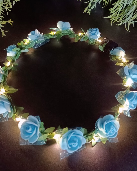 Girl Floral Colorful LED Light Up Wreath