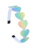 Girl Cute Love Heart Gradient Rainbow Headband