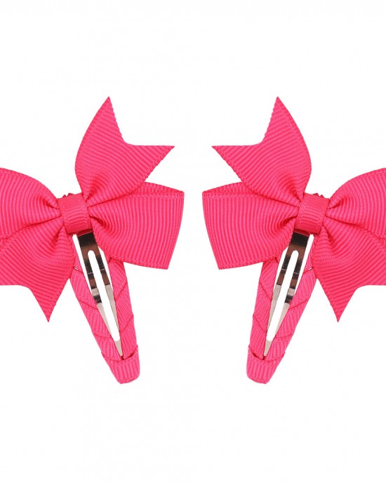 2-pieces Girls Multi-Color BowKnot Not Hurt Hair Bangs Barrette