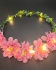 Girl Floral Colorful LED Light Up Wreath