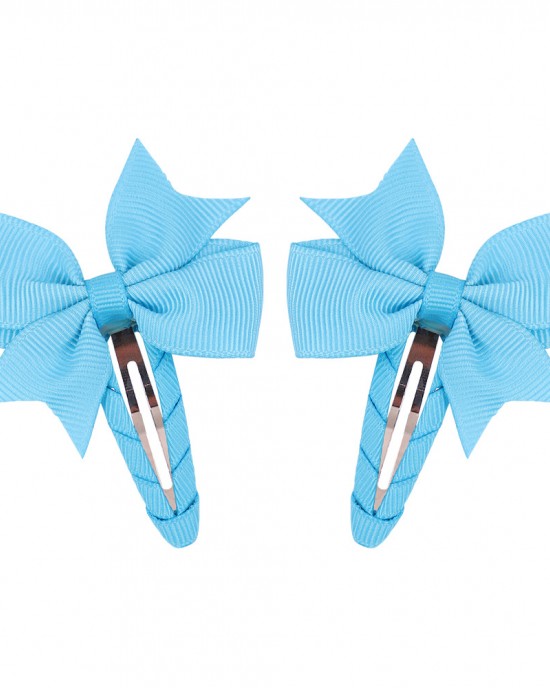 2-pieces Girls Multi-Color BowKnot Not Hurt Hair Bangs Barrette