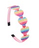 Girl Cute Love Heart Gradient Rainbow Headband