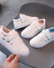 Girls Cartoon Embroidery Sneakers