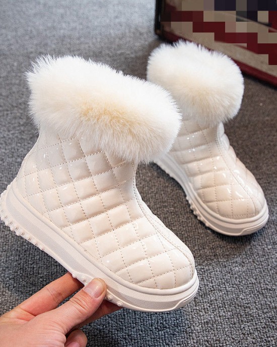 Girls Thick Furry Snow Boots