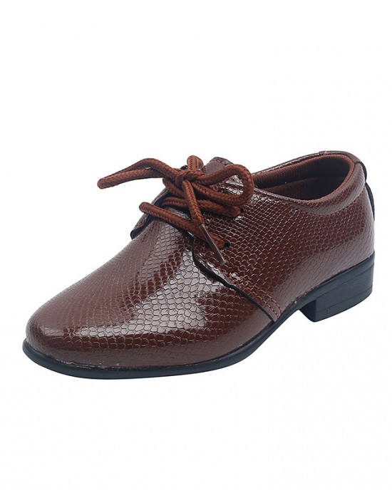 Boys Solid Color PU Leather Shoes