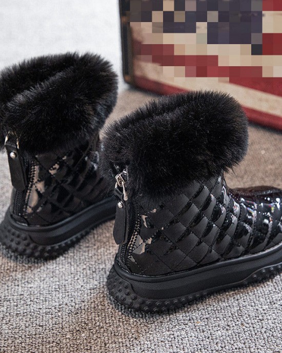 Girls Thick Furry Snow Boots