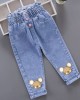 【18M-7Y】Girls Cartoon Print Jeans - 7137