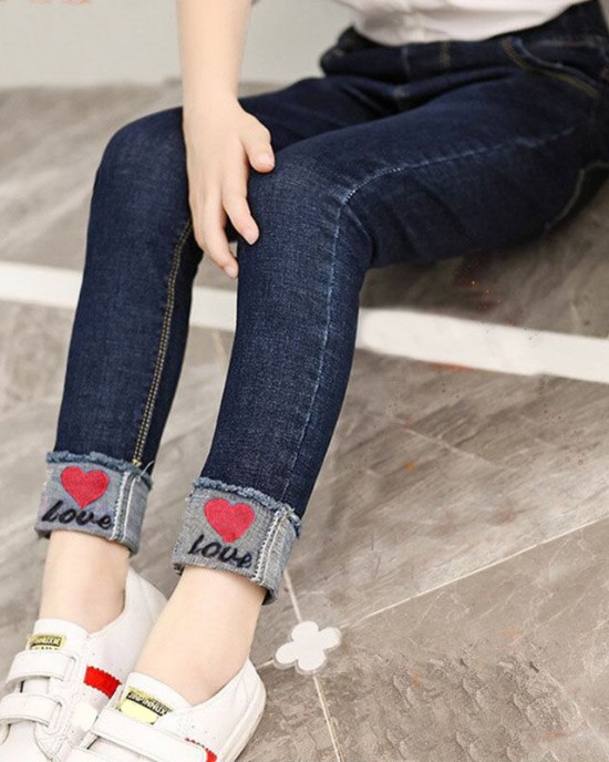 【2Y-11Y】Girl Fashion Blue Jeans - 3211