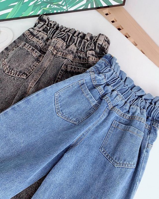 【2Y-13Y】Girls High Waist Jeans