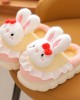 Girls Thick Fluffy Bunny Slippers