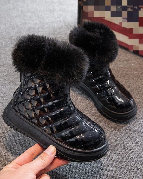 Girls Thick Furry Snow Boots